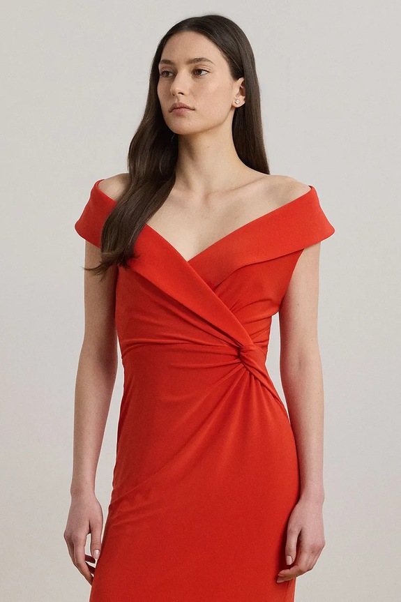 Дрехи Рокля Lauren Ralph Lauren 253863940 червен