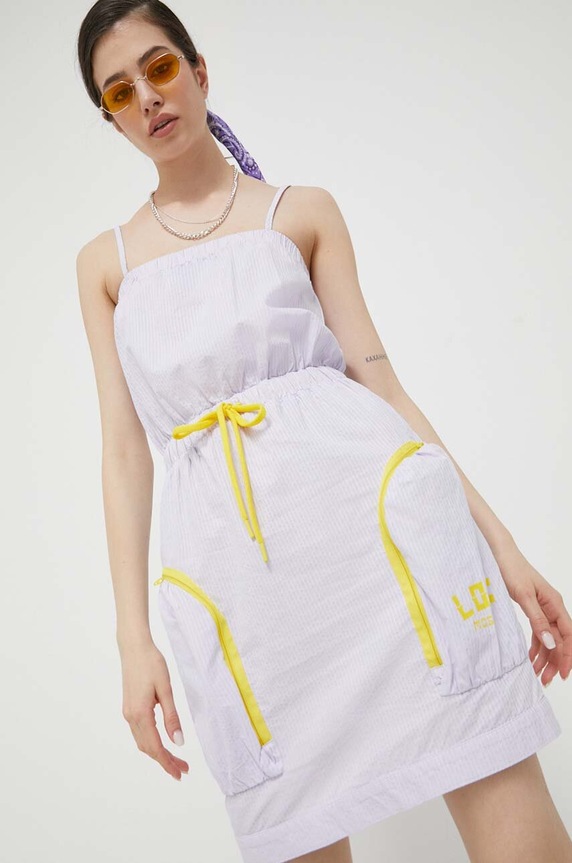 Love Moschino sukienka casual fioletowy W.V.J84.01.T.496A