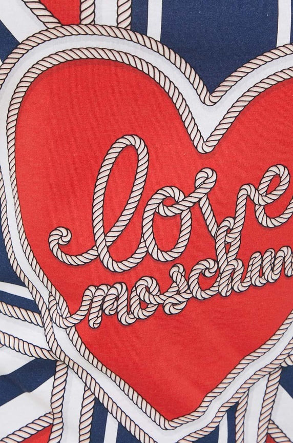 Bavlnené šaty Love Moschino W.5.D31.01.M.3876 modrá