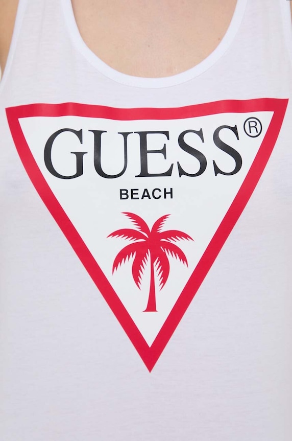 Guess Ljetna haljina od pamuka E3GP03.JA914 bijela