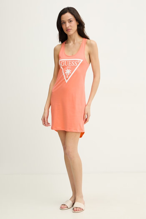Guess летнее платье из хлопка E3GP03.JA914 оранжевый SS26