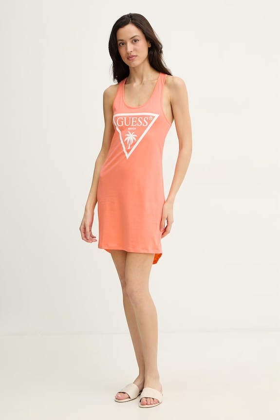 Guess летнее платье из хлопка E3GP03.JA914 оранжевый SS26