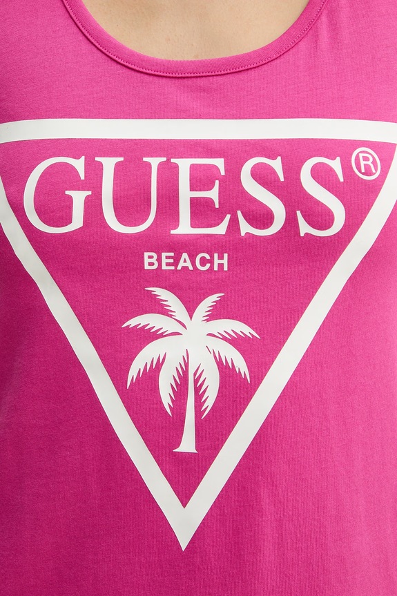 Guess летнее платье из хлопка E3GP03.JA914 розовый