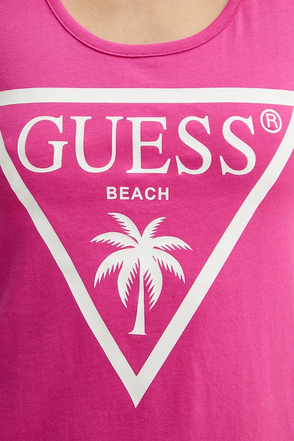 Guess летнее платье из хлопка E3GP03.JA914 розовый