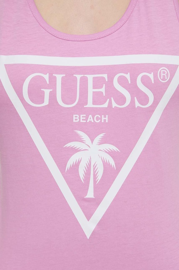 Guess sukienka letnia bawełniana E3GP03.JA914 różowy