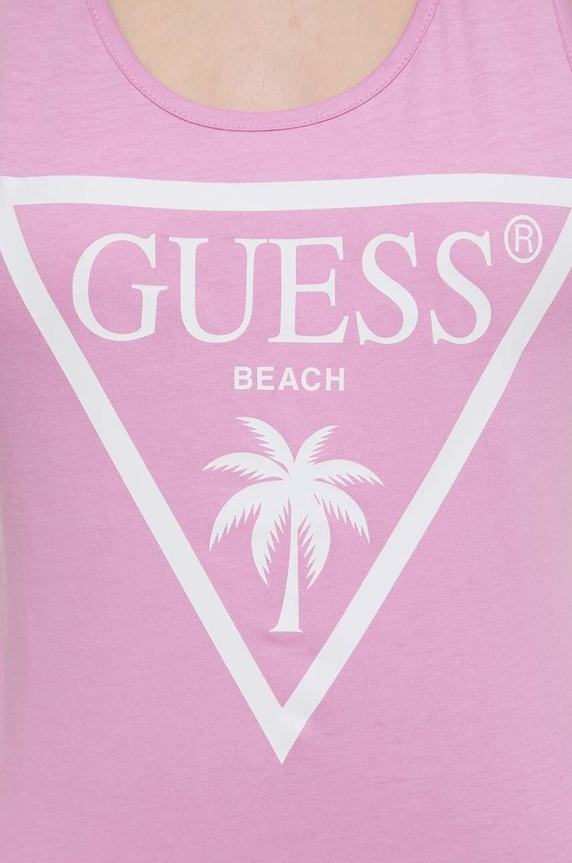 Guess sukienka letnia bawełniana E3GP03.JA914 różowy