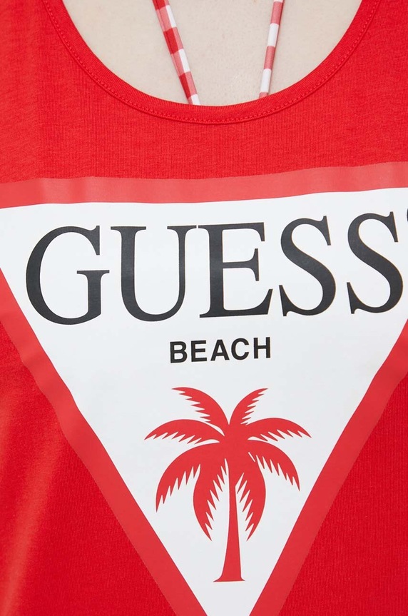 Guess ljetna haljina od pamuka E3GP03.JA914 crvena