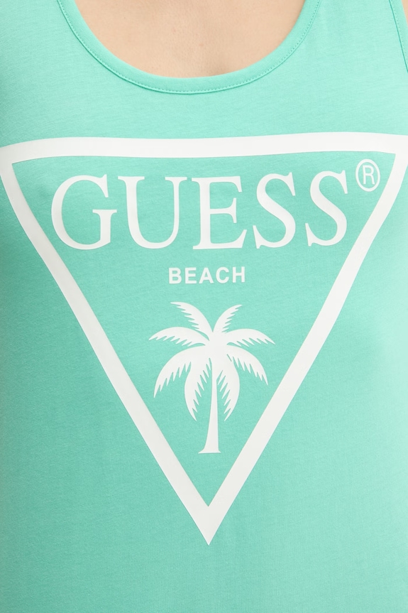 Guess летнее платье из хлопка E3GP03.JA914 бирюзовый
