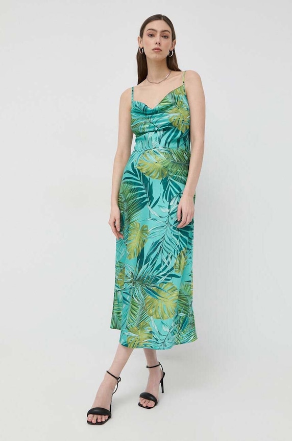 Платье Guess узор бирюзовый W3GK85.WD8G2