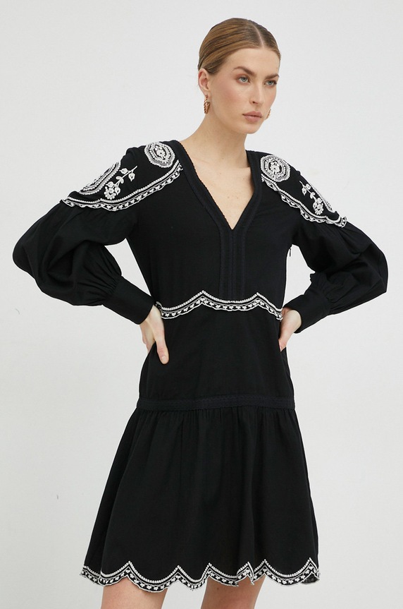 Twinset sukienka rozkloszowany czarny 231TP2490