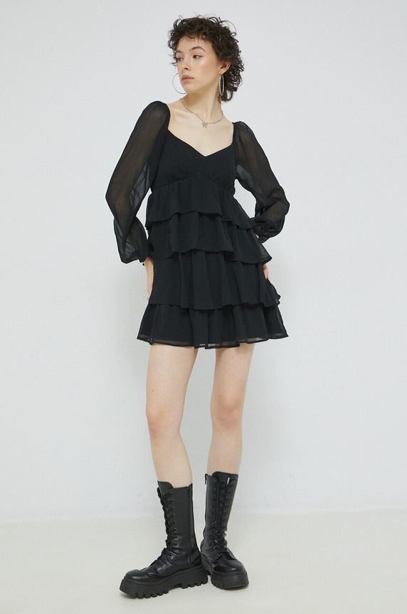 Φόρεμα Abercrombie & Fitch KI159.3011.900 μαύρο SS23