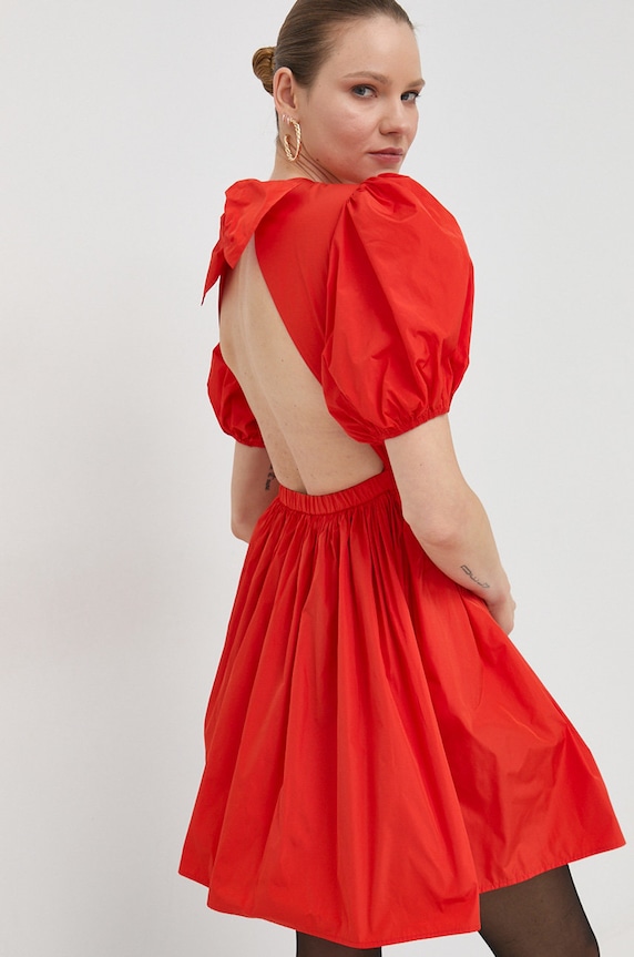 Šaty Red Valentino mini oranžová 2R3VAGQ51FP
