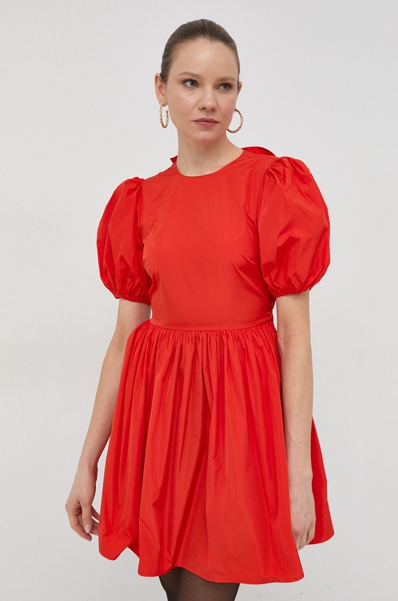 Šaty Red Valentino oranžová 2R3VAGQ51FP