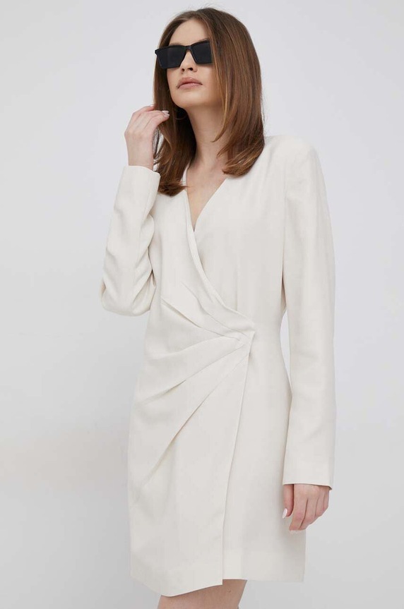 Dkny rochie mini bej P3ABNQ98
