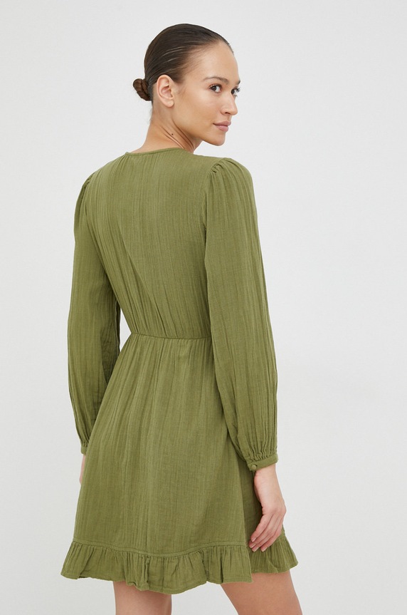 Ρούχα Βαμβακερό φόρεμα Roxy ERJWD03702 πράσινο