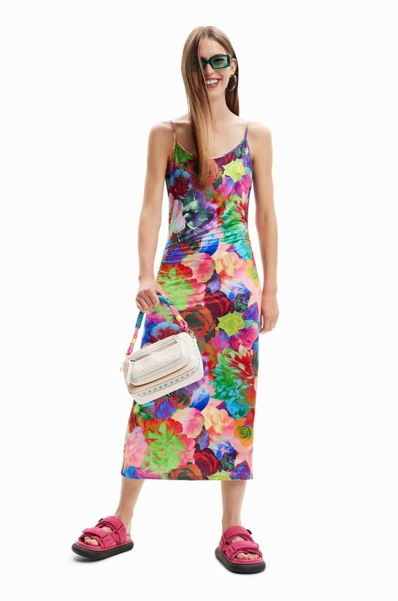 Рокля Desigual флорален многоцветен 23SWVK08