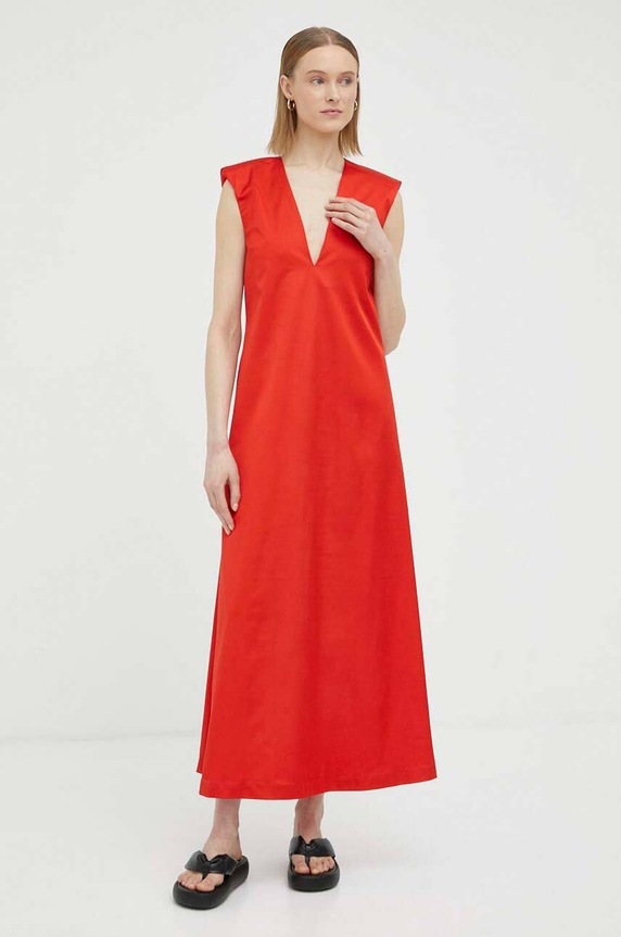 Шерстяное платье By Malene Birger красный Q71199013