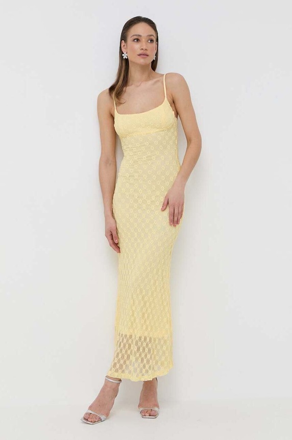 Bardot sukienka ADONI maxi żółty 57998DB1.CANARY.YEL