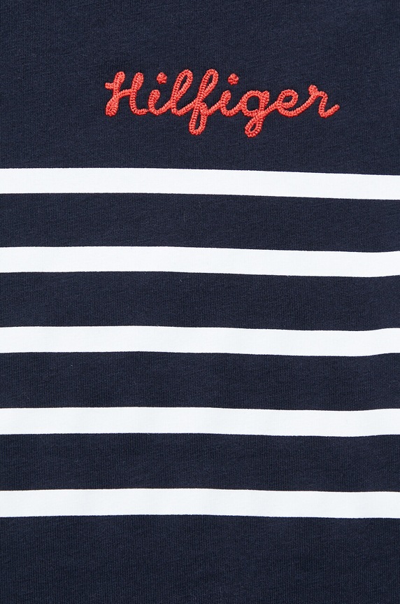 Tommy Hilfiger sukienka bawełniana WW0WW37850.PPYX granatowy