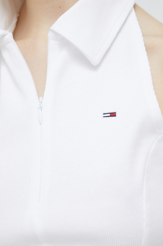 Šaty Tommy Jeans DW0DW15356.PPYX bílá