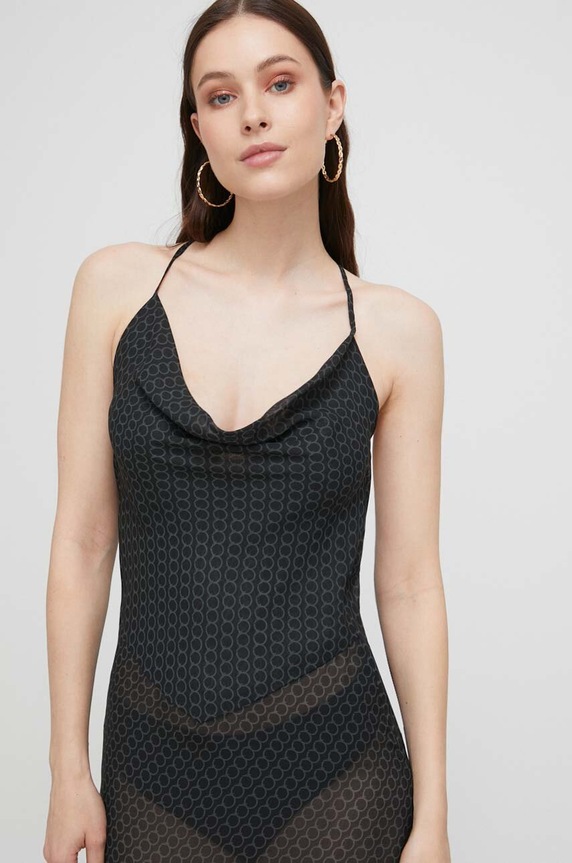 Φόρεμα Trussardi TRU1WCU07 μαύρο