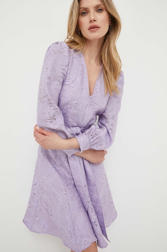 Ivy Oak sukienka casual fioletowy IO1123S7557