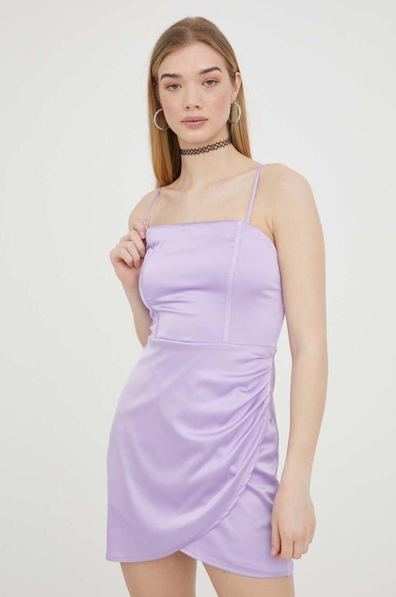 Šaty Hollister Co. s elastanom fialová KI359.3124.630