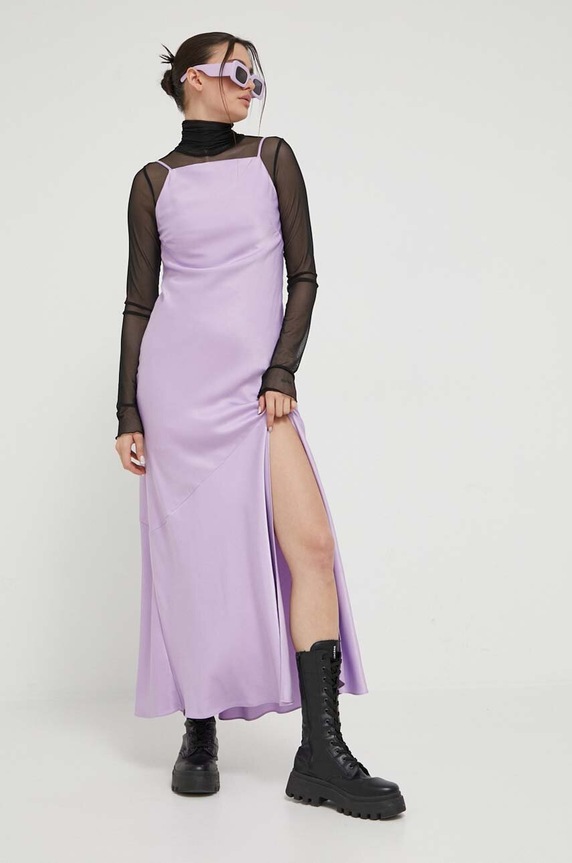 Obleka Abercrombie & Fitch KI159.3121.677 vijolična SS23