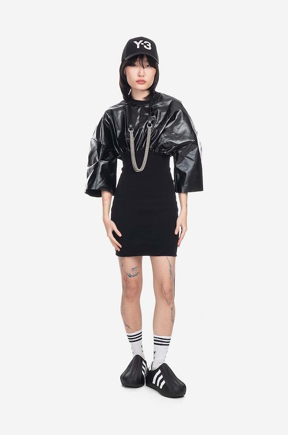 Rick Owens rochie Cinched Tommy Mini Dress DS02B4505.JRU.BLACK negru SS23