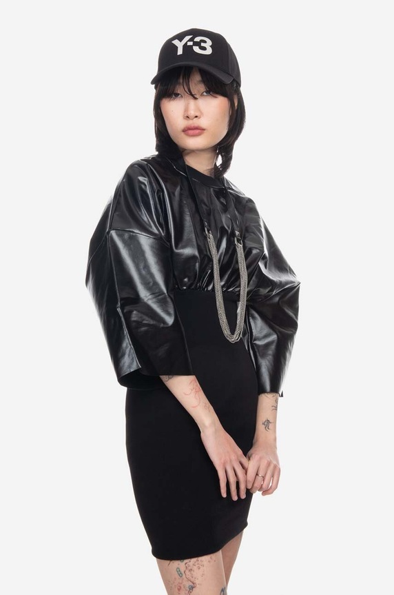 Rick Owens rochie Cinched Tommy Mini Dress DS02B4505.JRU.BLACK