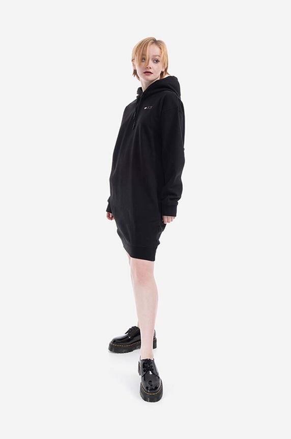 Odzież MCQ sukienka bawełniana Hoodie 624588RSJ761000 czarny