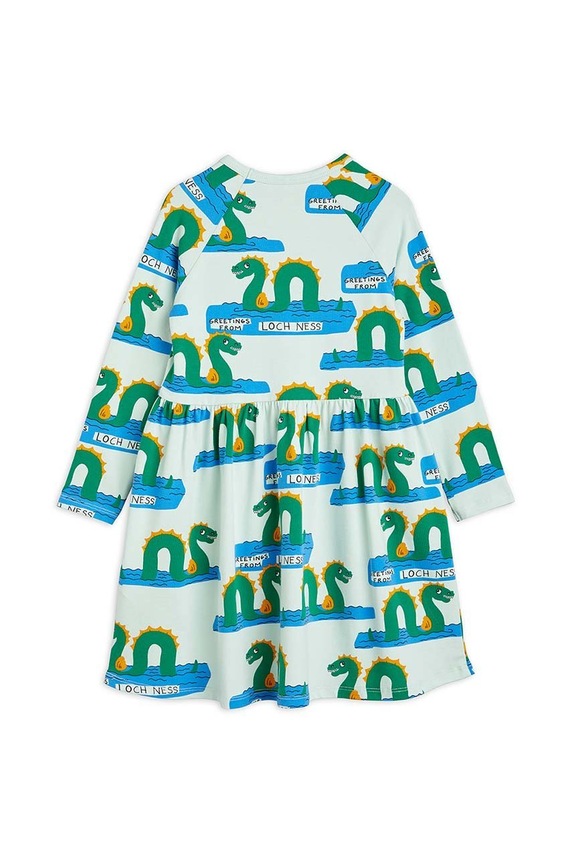 Mini Rodini sukienka dziecięca 2315010275 zielony SS23