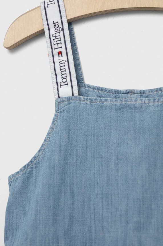 Dziewczynka Tommy Hilfiger sukienka jeansowa dziecięca KG0KG07172.PPYX niebieski