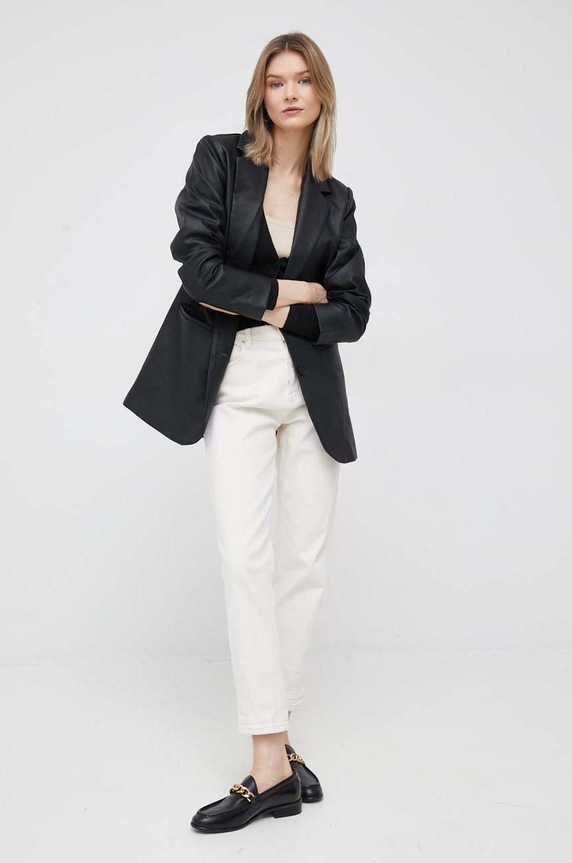 Calvin Klein kardigan z domieszką wełny K20K205446.PPYX czarny SS23