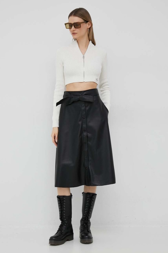 Calvin Klein Jeans kardigan bawełniany J20J220441.PPYX beżowy SS23