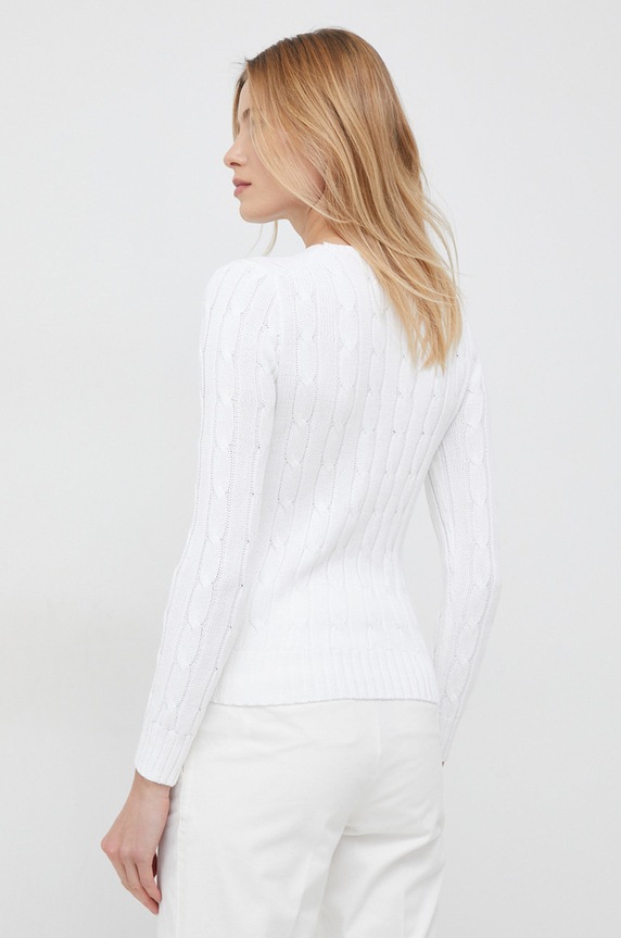 Odzież Polo Ralph Lauren sweter bawełniany 211891640 biały