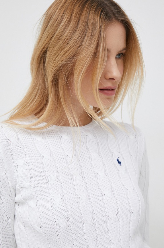 Polo Ralph Lauren sweter bawełniany biały 211891640
