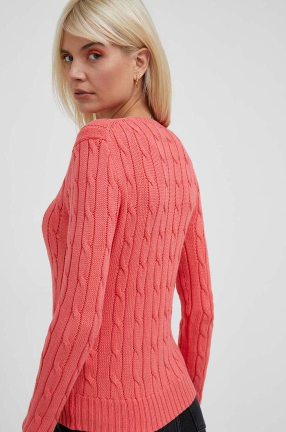 Odzież Polo Ralph Lauren sweter bawełniany 211891640 pomarańczowy