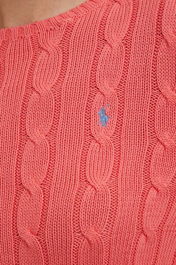 Polo Ralph Lauren sweter bawełniany 211891640 pomarańczowy