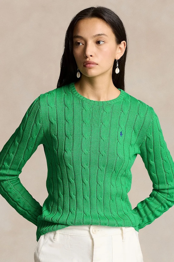 Polo Ralph Lauren sweter bawełniany bawełna zielony 211891640