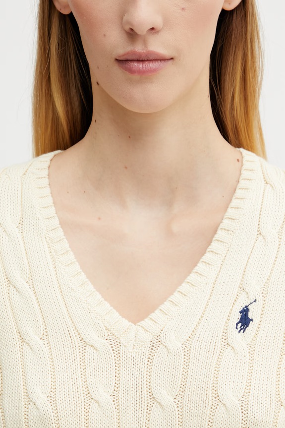 Pamučni pulover Polo Ralph Lauren zlatna 211891641