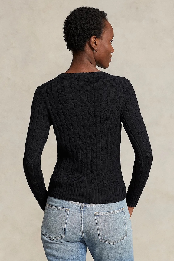 Βαμβακερό πουλόβερ Polo Ralph Lauren 211891641 μαύρο AA00