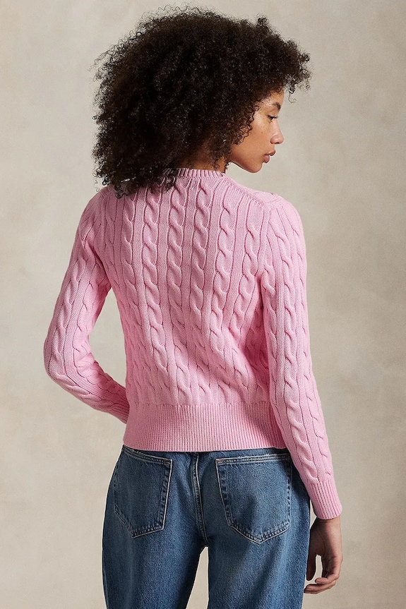Polo Ralph Lauren pamut kardigán 211891643 rózsaszín AA00