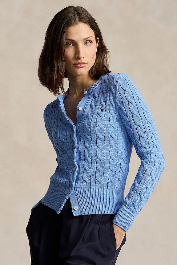 Памучна жилетка Polo Ralph Lauren памук син 211891643