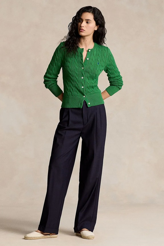 Odzież Polo Ralph Lauren kardigan bawełniany 211891643 zielony