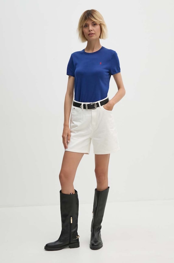 Tričko Polo Ralph Lauren 211891673 modrá SS25