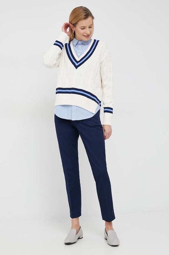 Pamučni pulover Polo Ralph Lauren 211891676 bež SS26