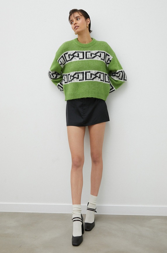 Gestuz sweter wełniany ArtikoGZ 10906753 zielony SS23