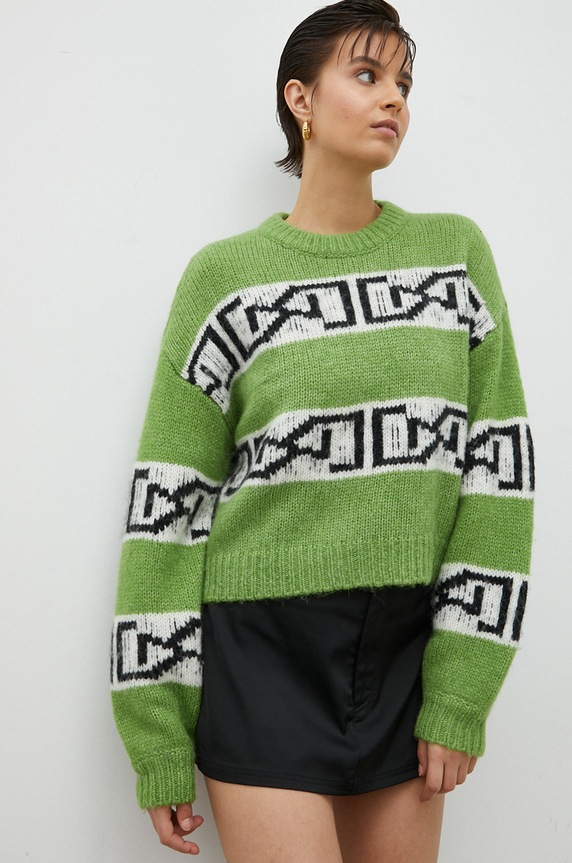 Gestuz sweter wełniany ArtikoGZ zielony 10906753