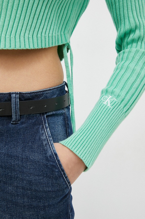 Calvin Klein Jeans sweter bawełniany J20J220708.PPYX zielony